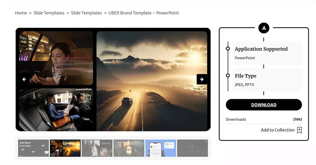 Uber Brand Template PowerPoint