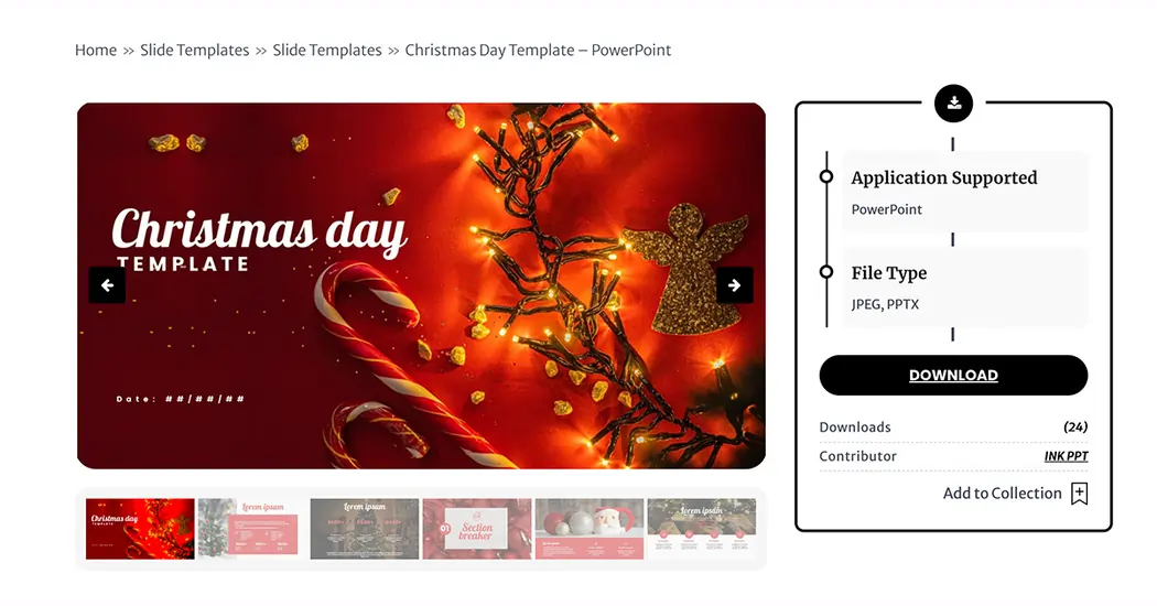 Christmas Day Template PowerPoint