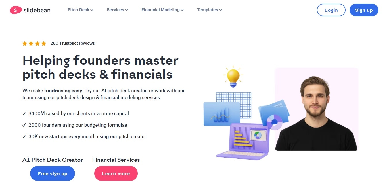 Slidebean Pitch Deck Service Agency