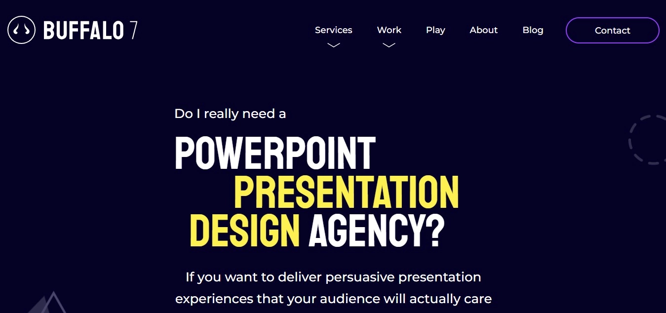 BUFFALO 7 - PowerPoint Presentation Design Agency