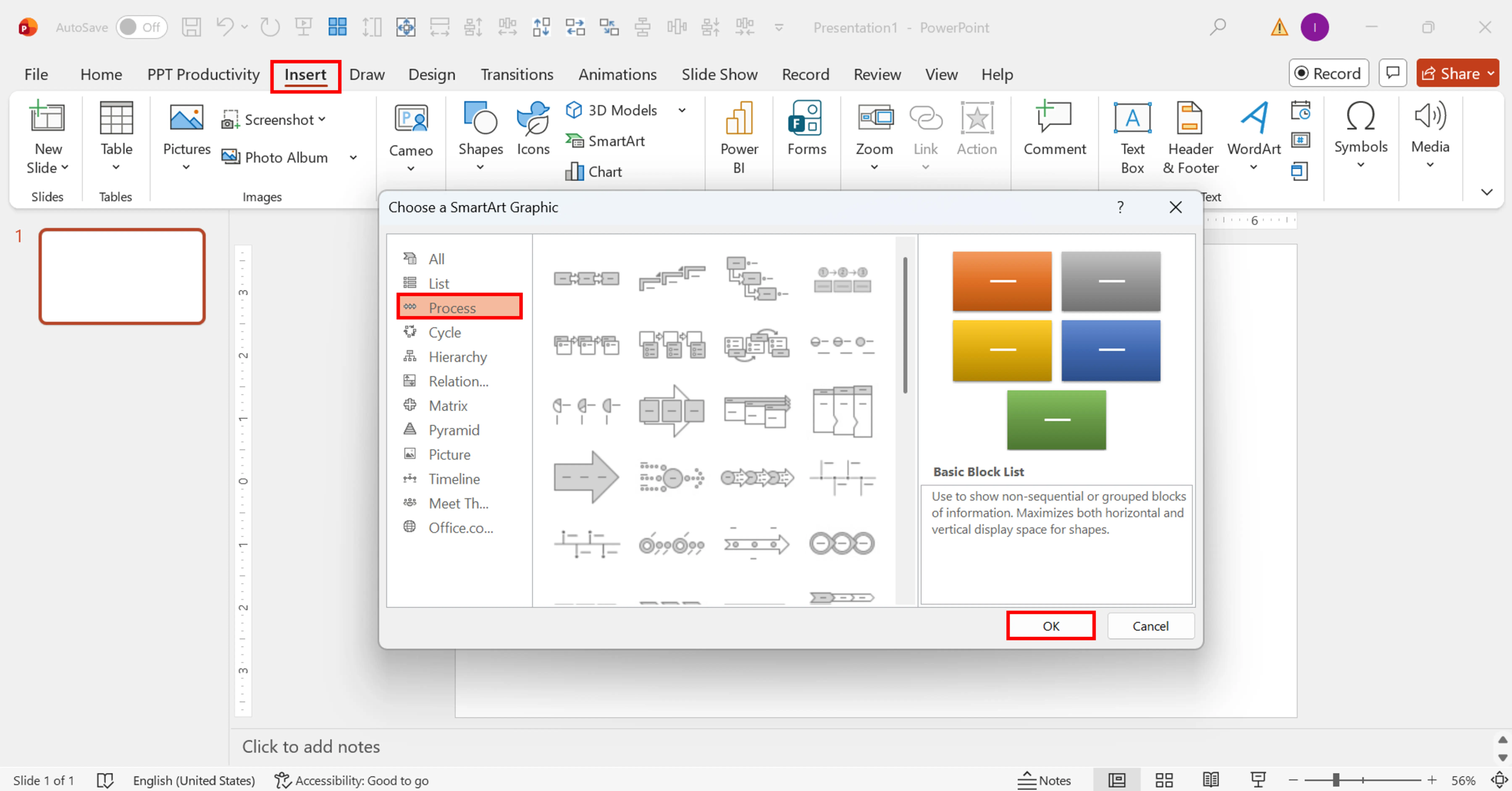 Step 2 Select Process Category
