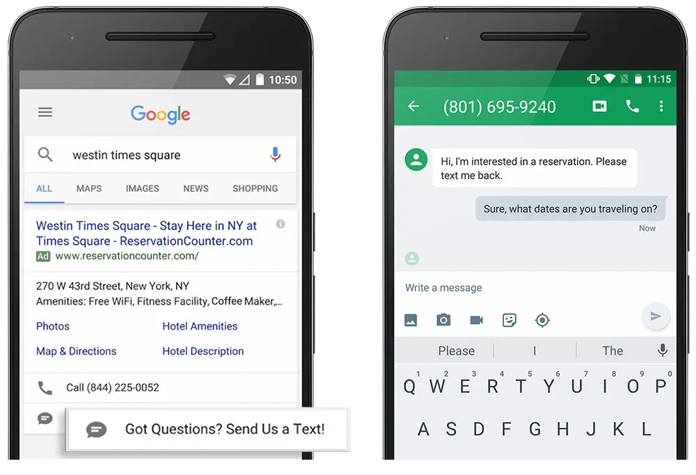 A mockup of 2 mobile screens influence society