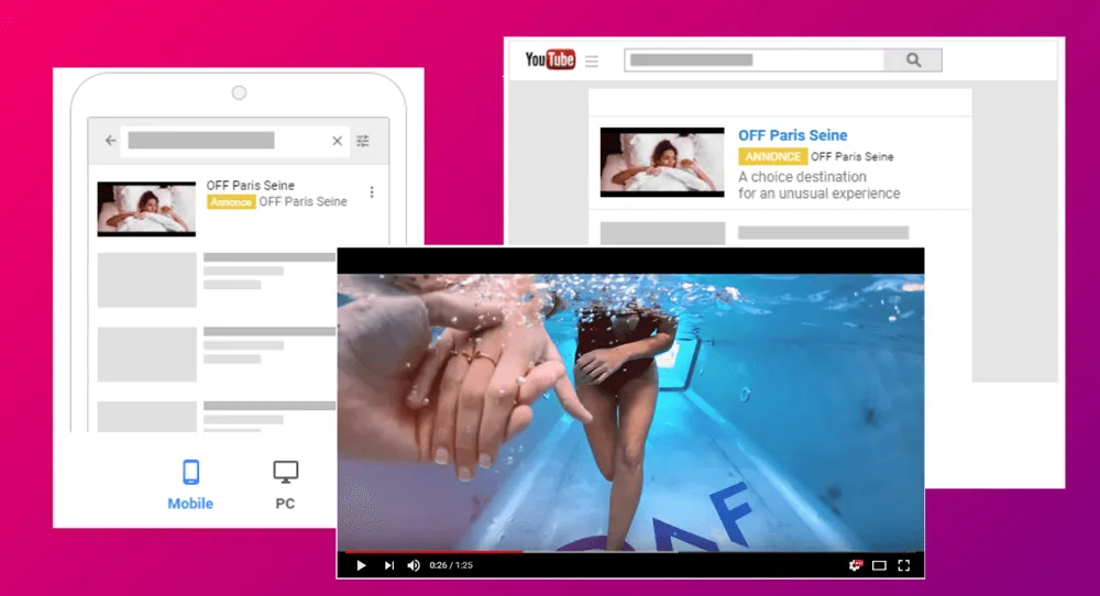 A mockup os screens showing ads influence society