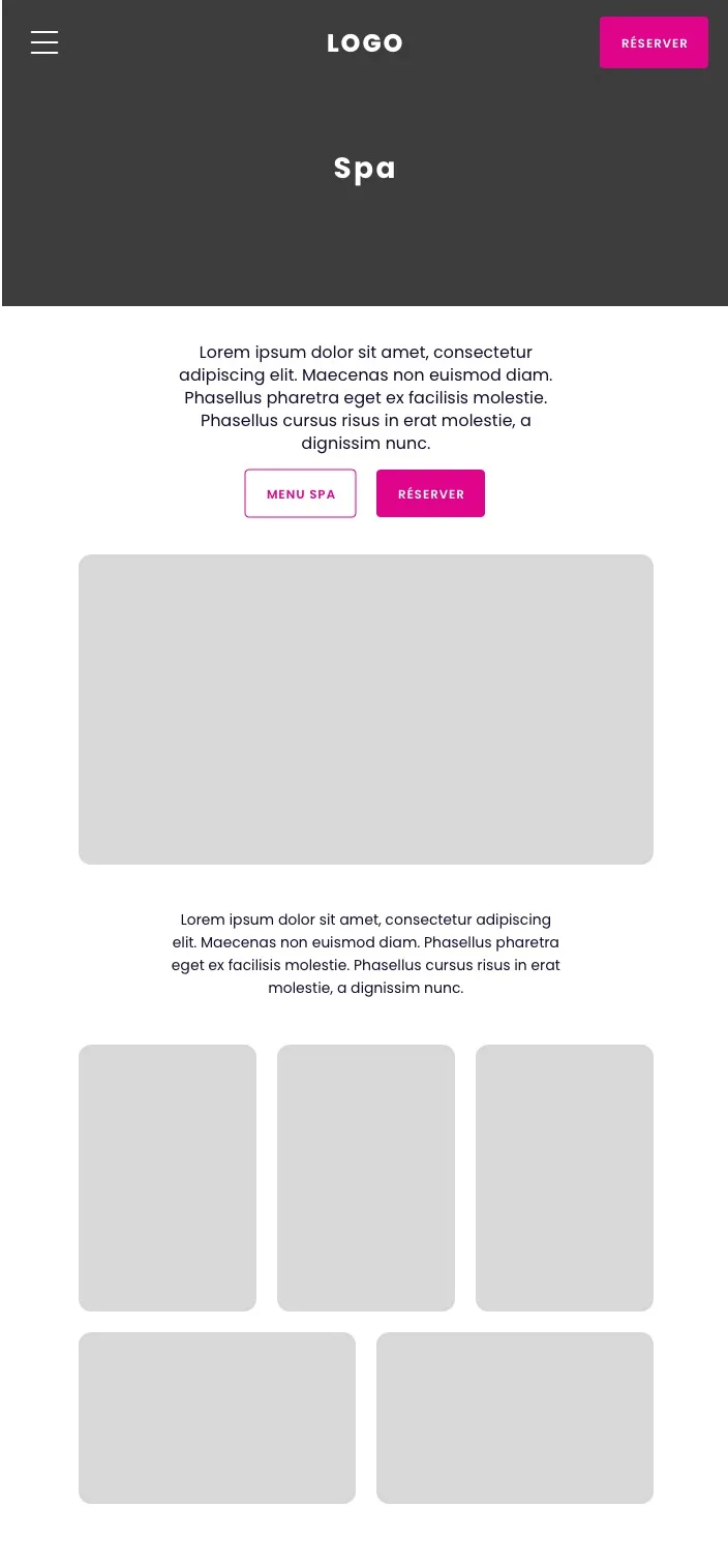 Screen Détails Hotel Lorem Ipsum Spa Influence Society Digital Marketing Agency