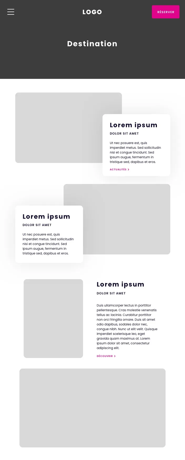 Screen Destination Hotel Lorem Ipsum Influence Society Digital Marketing Agency