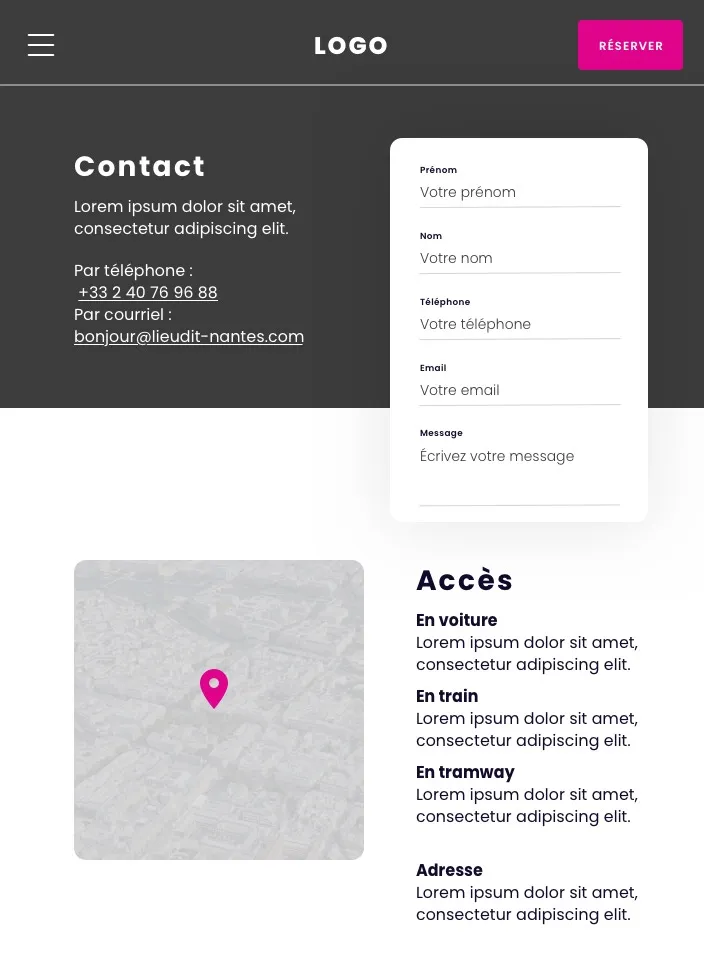Contact Details Hotel Lorem Ipsum Influence Society Digital Marketing Agency