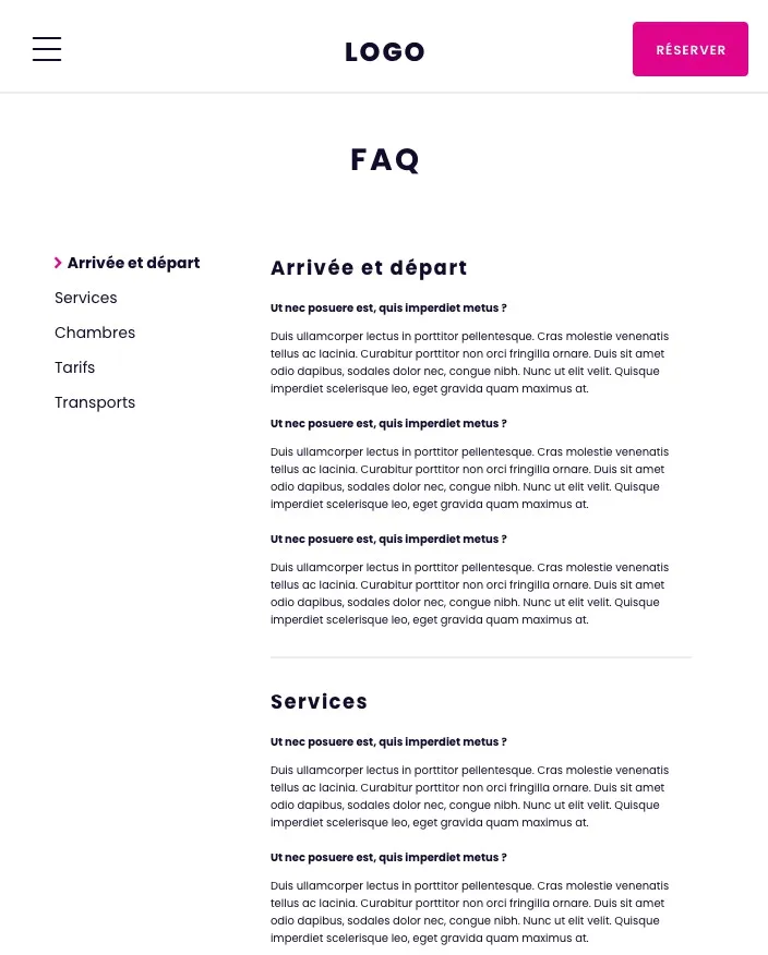 Service FAQ Logo Hotel Influence Society Digital Marketing Agency