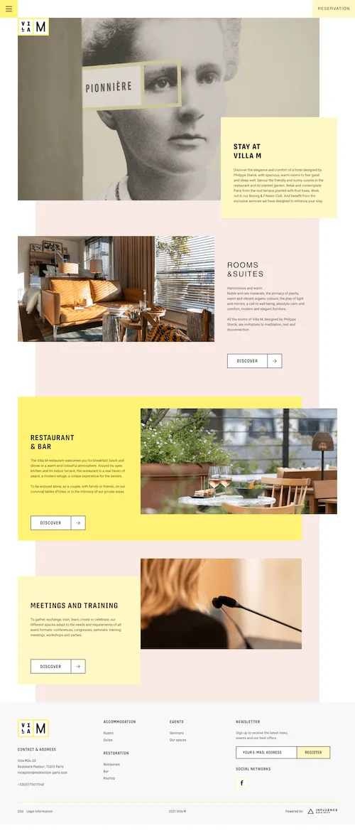 Rooms Suites And Restaurant Bar Villa M Hotel Influence Society Digital Marketing Agency