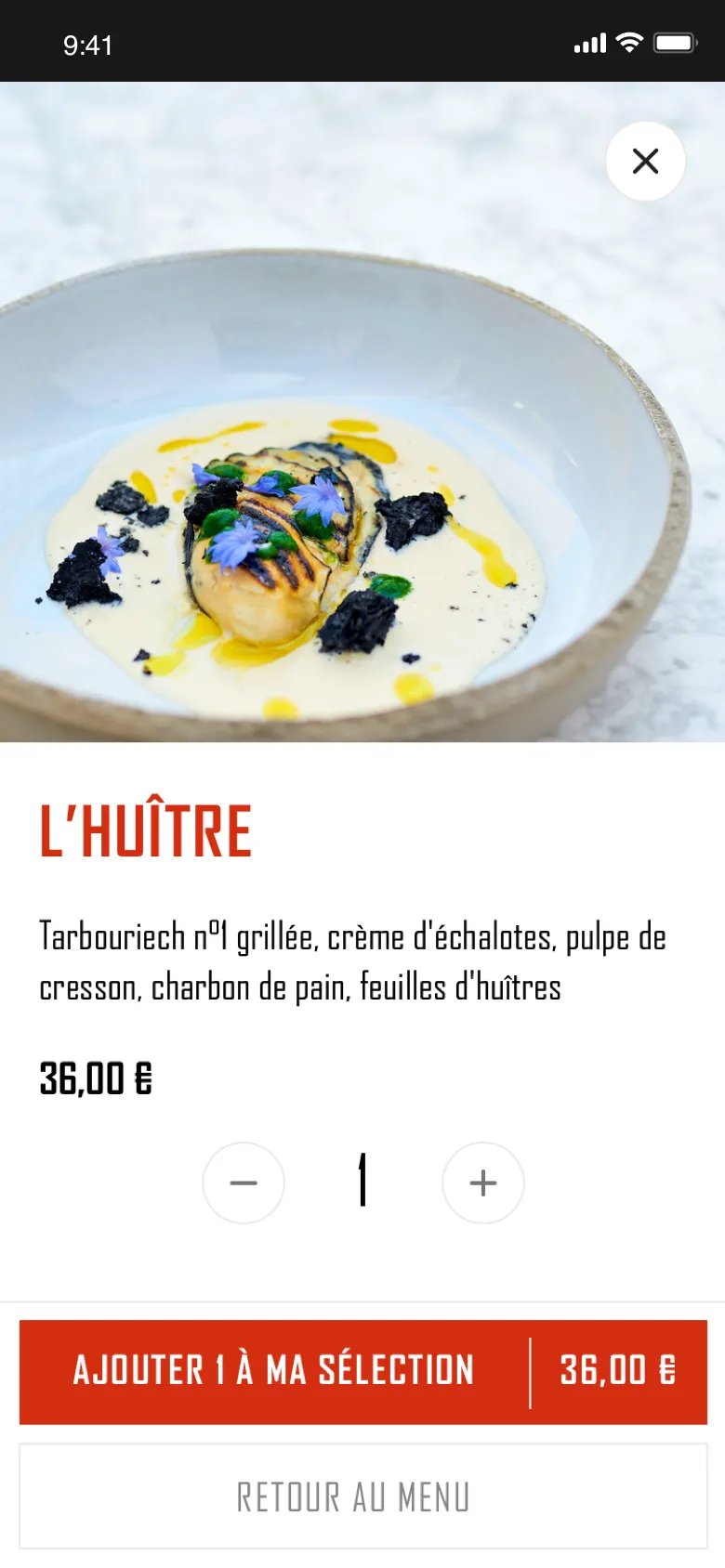 Menu du restaurant Colette 2 is menu influence society