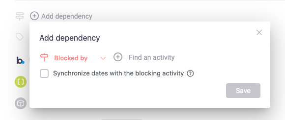Manage activity dependencies in MyView