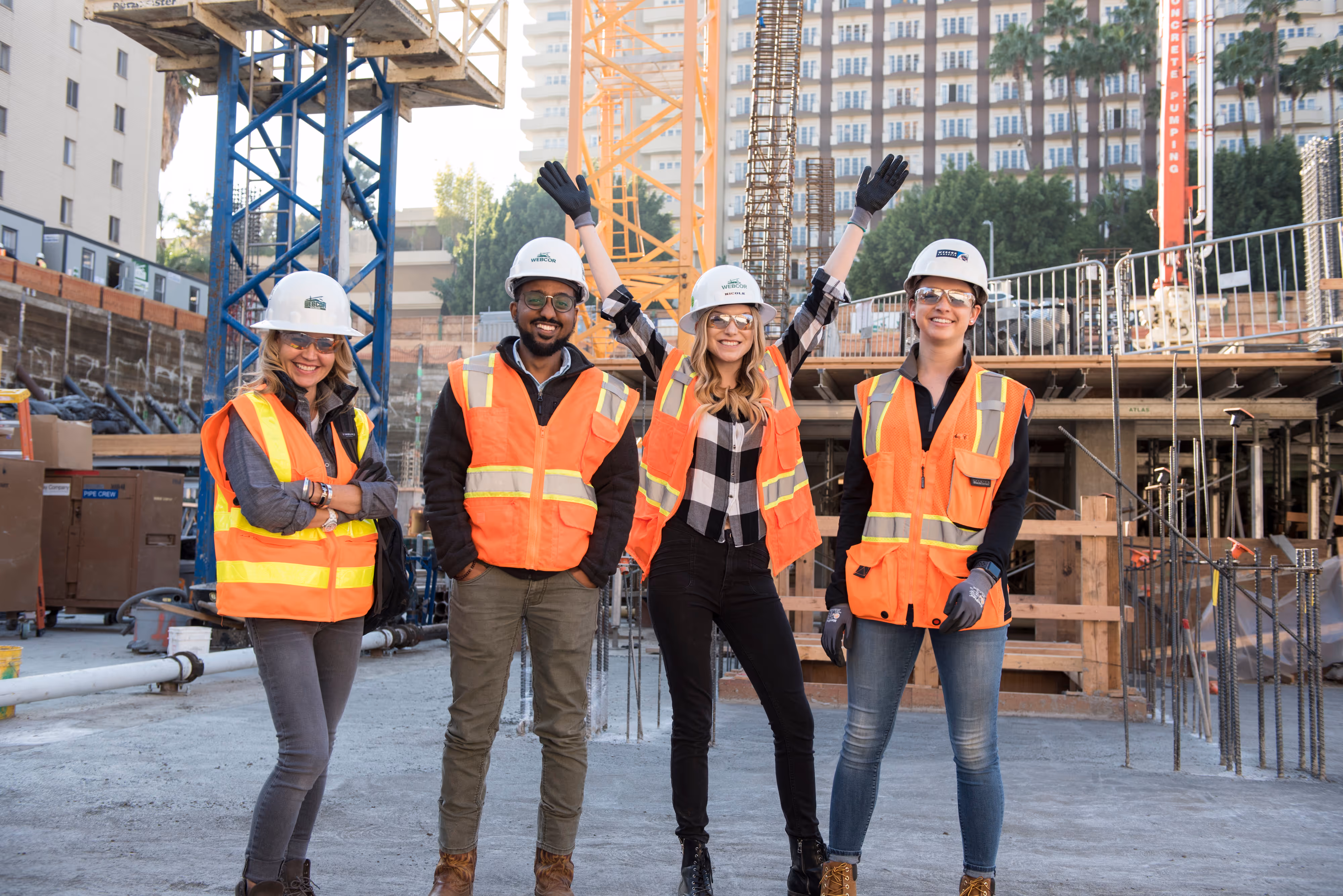 Webcor team having fun on site