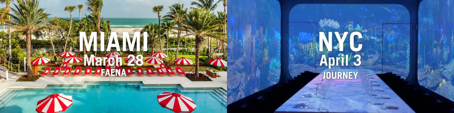 Visualisation of the two Societies events in Miami and NYC
