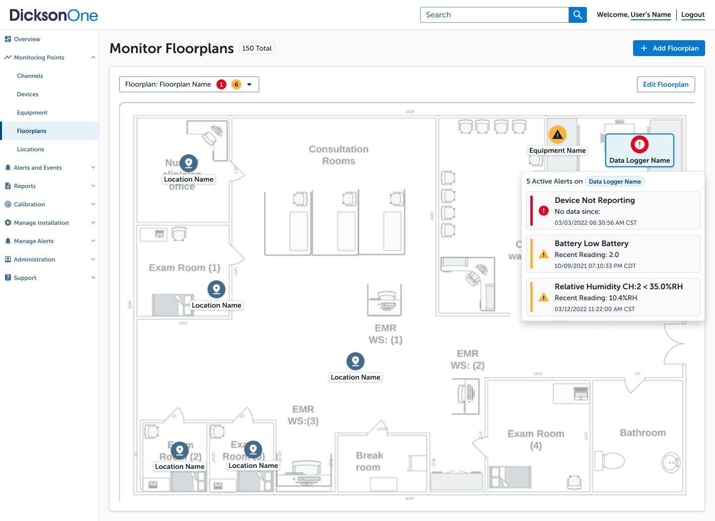 monitor floorplan page