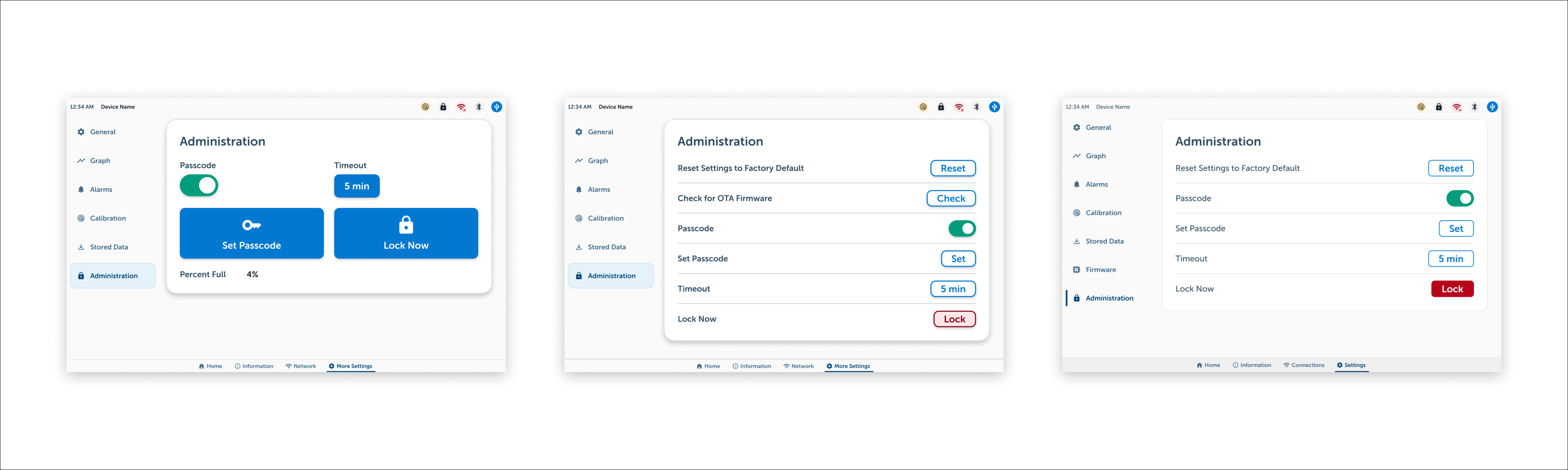iterations of UI redesign