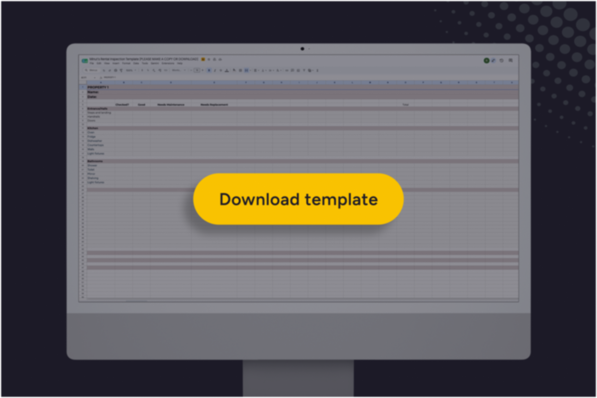 Rental inspection checklist template
