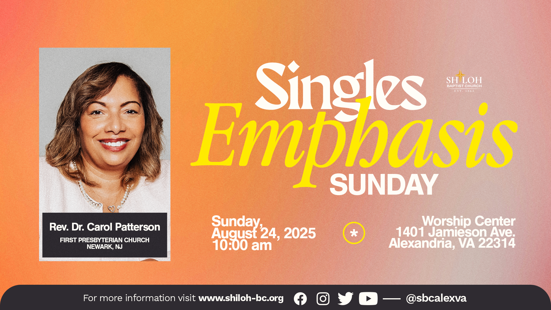 Singles Emphasis Sunday