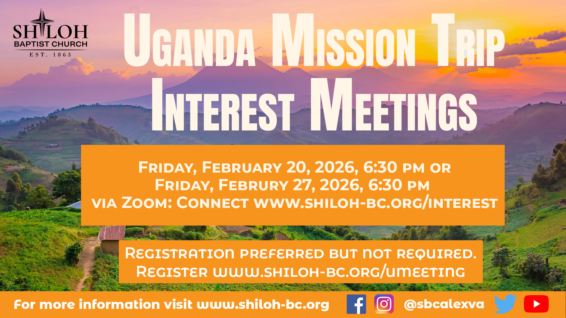 Uganda Mission Trip Interest Meetings