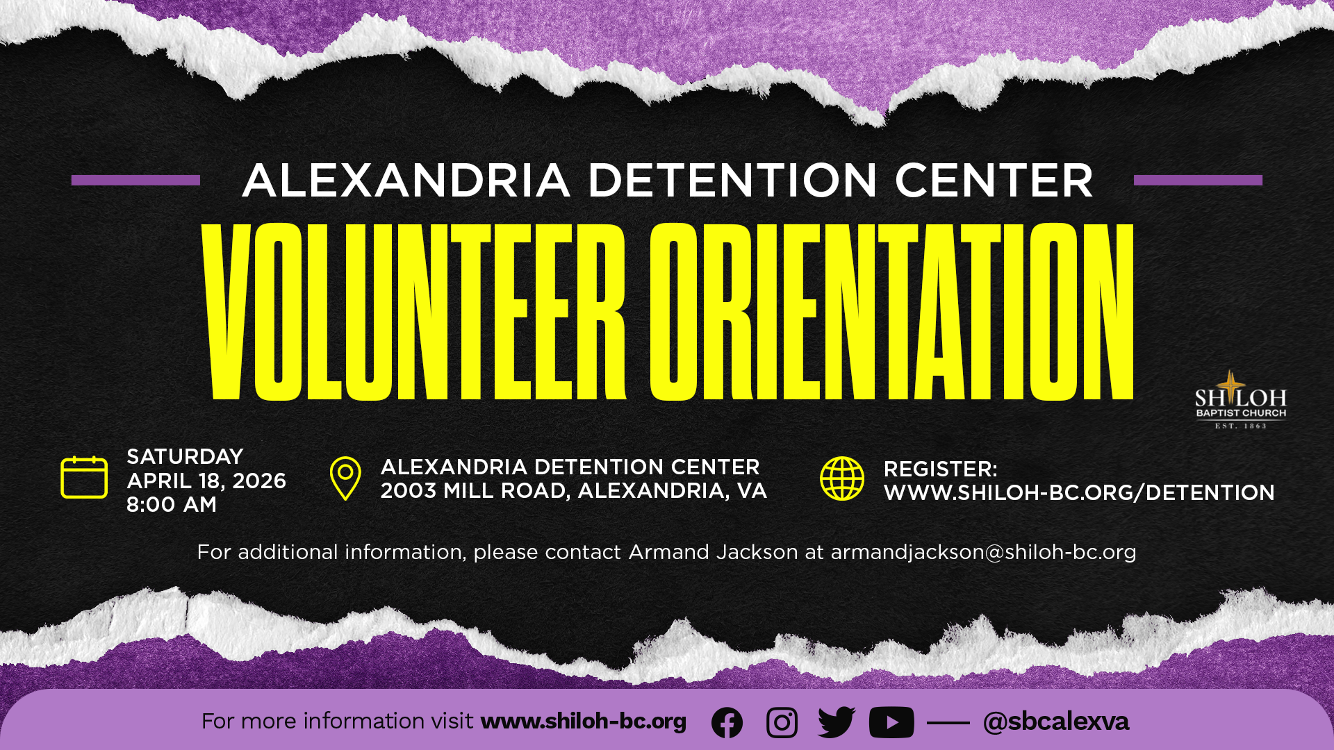 Alexandria Detention Center Volunteer Orientation