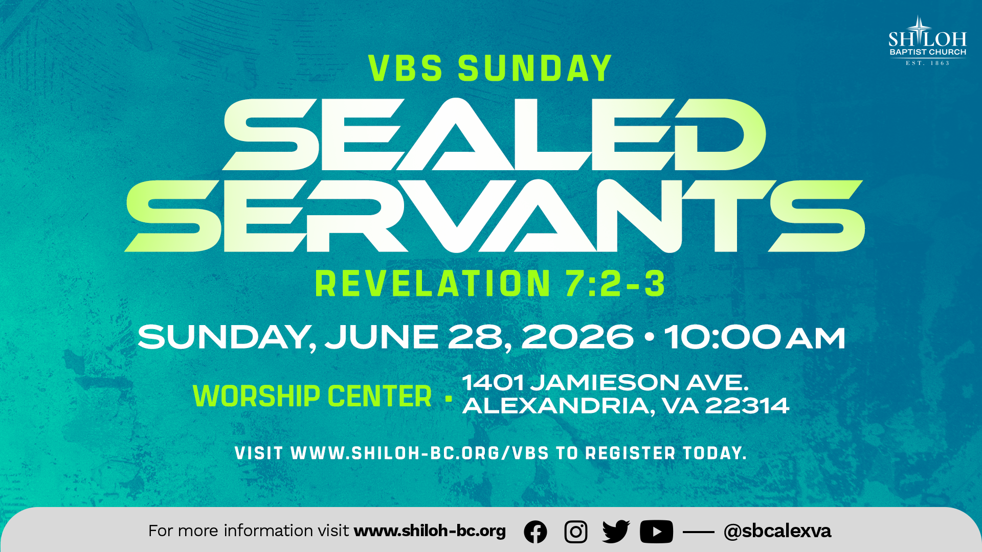 Vacation Bible School (VBS) Sunday