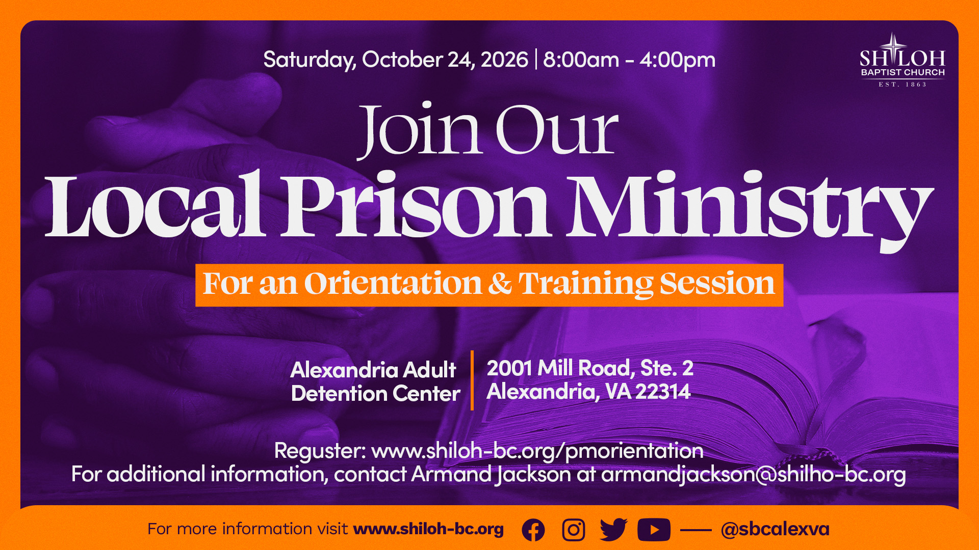 Local Prison Ministry Orientation