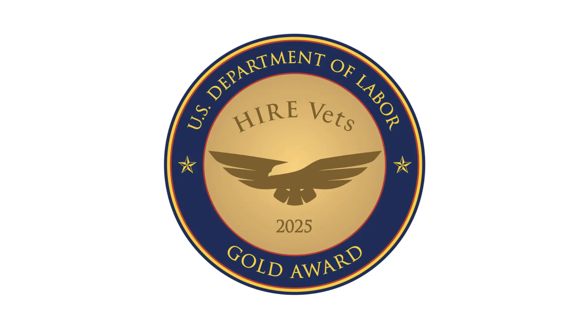 HIRE Vets Gold Medallion Graphic
