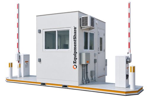 Guard Booth 5' X 3' with Traffic Gates available for rent at EquipmentShare
