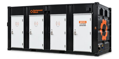 Restroom Container 20', 7 Station, Unisex available for rent at EquipmentShare