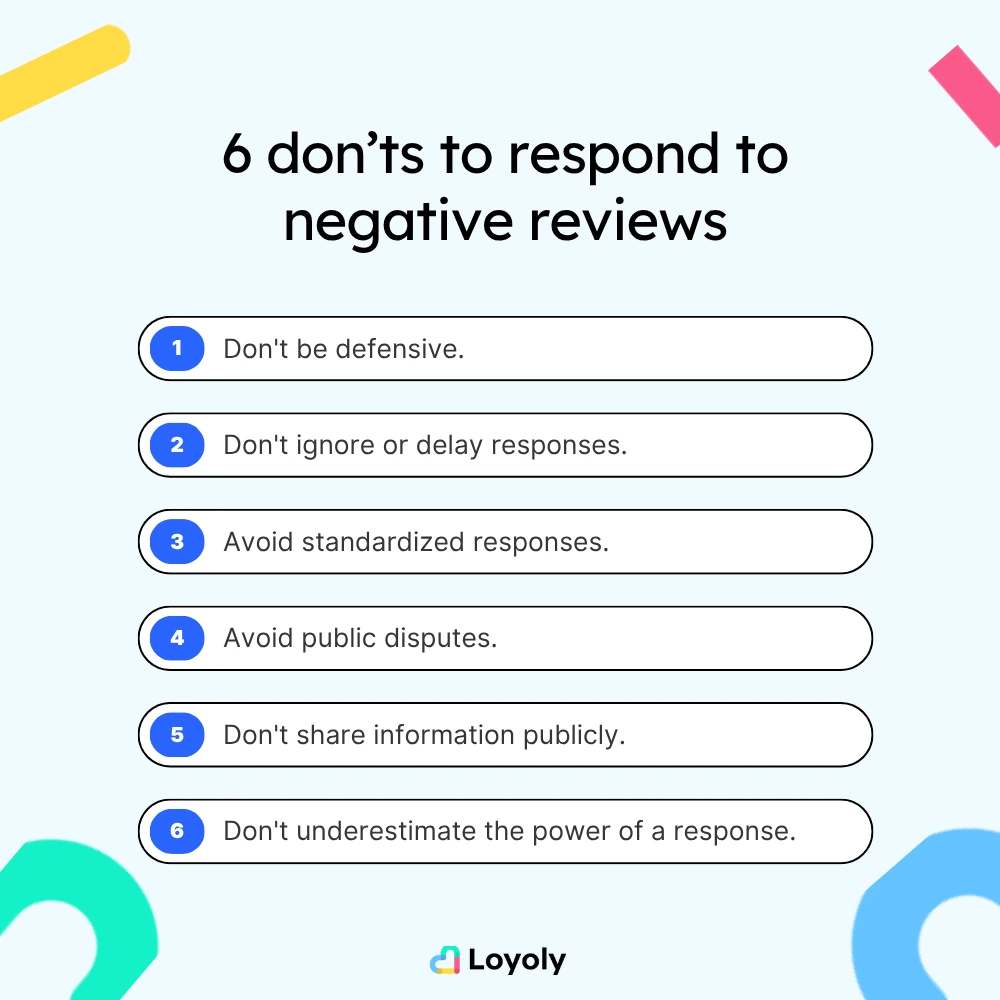 Don'ts to Negative Customer Reviews