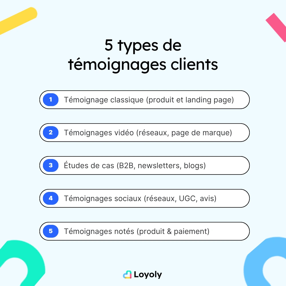 témoignages clients type