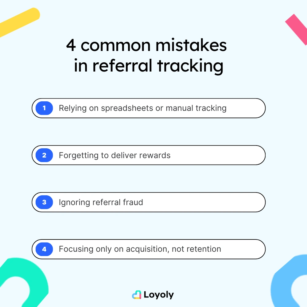mistakes  referral tracking