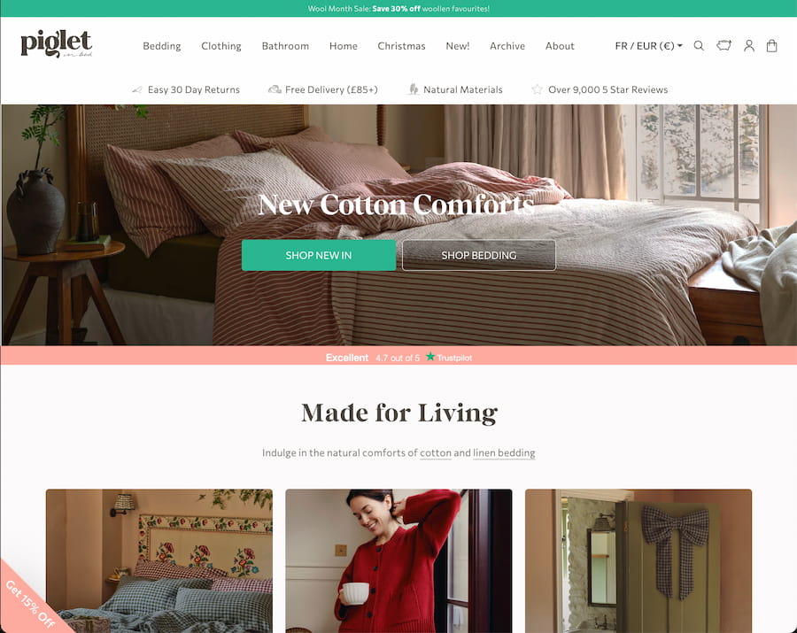 Piglet in Bed homepage