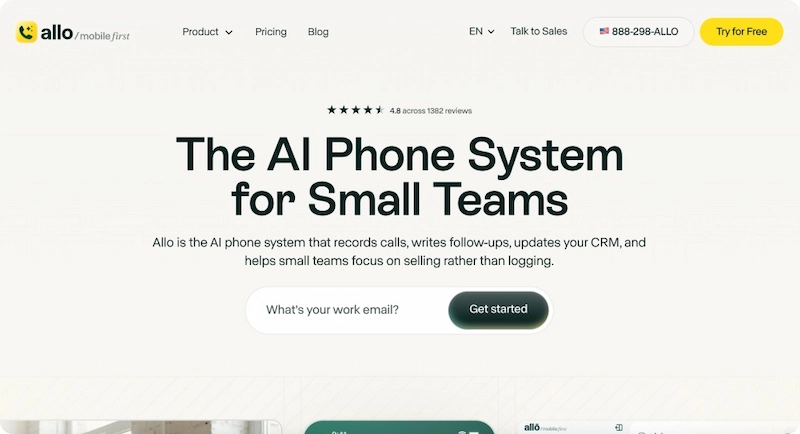 Page d'accueil d'Allo