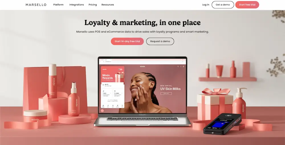 alternative à Yotpo, Marsello homepage