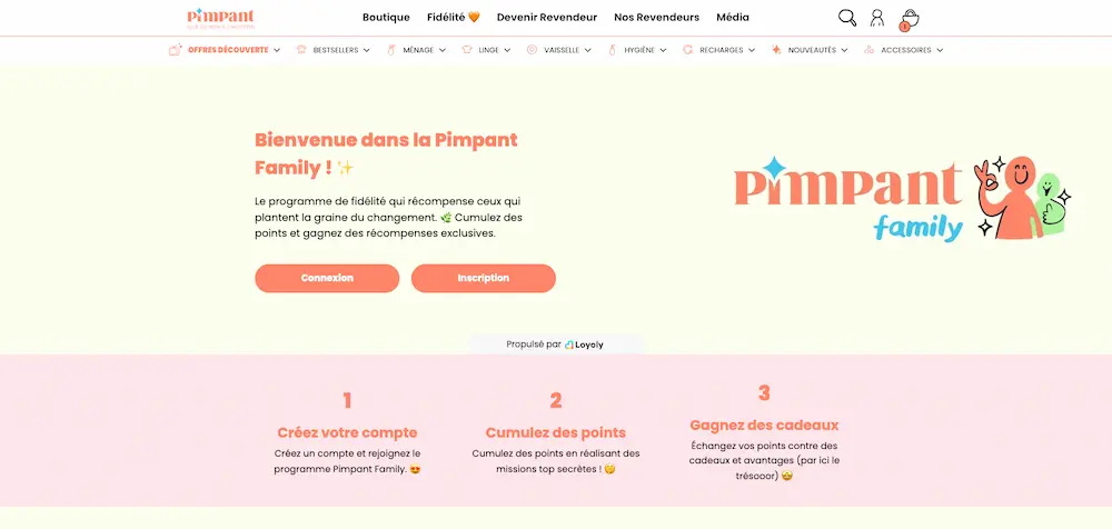 Programme de fidélité de Pimpant