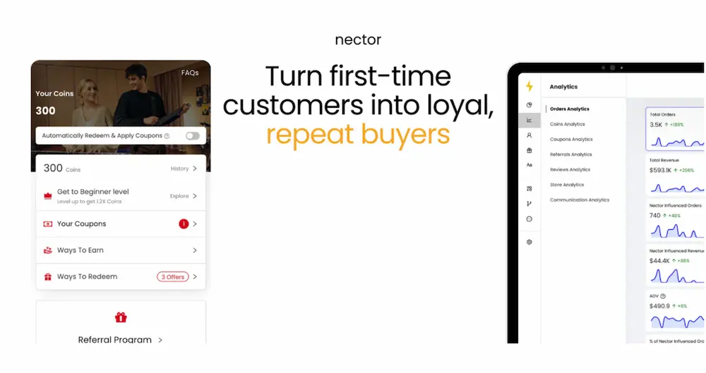 Nector homepage