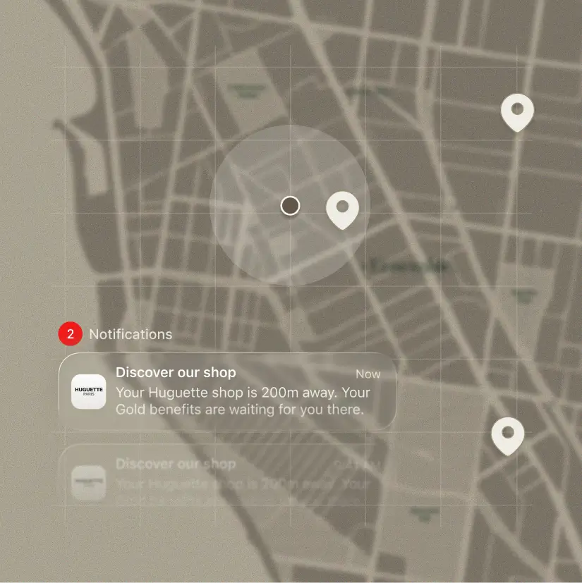 Geo-targeted Push Notifications Examples - Mobile Wallet Loyoly