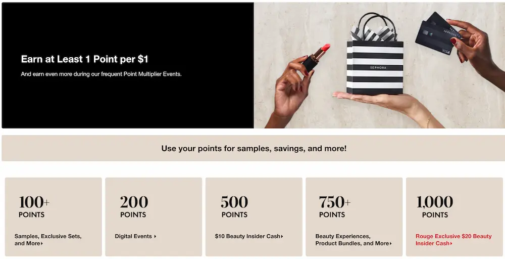 Sephora's points based programme
