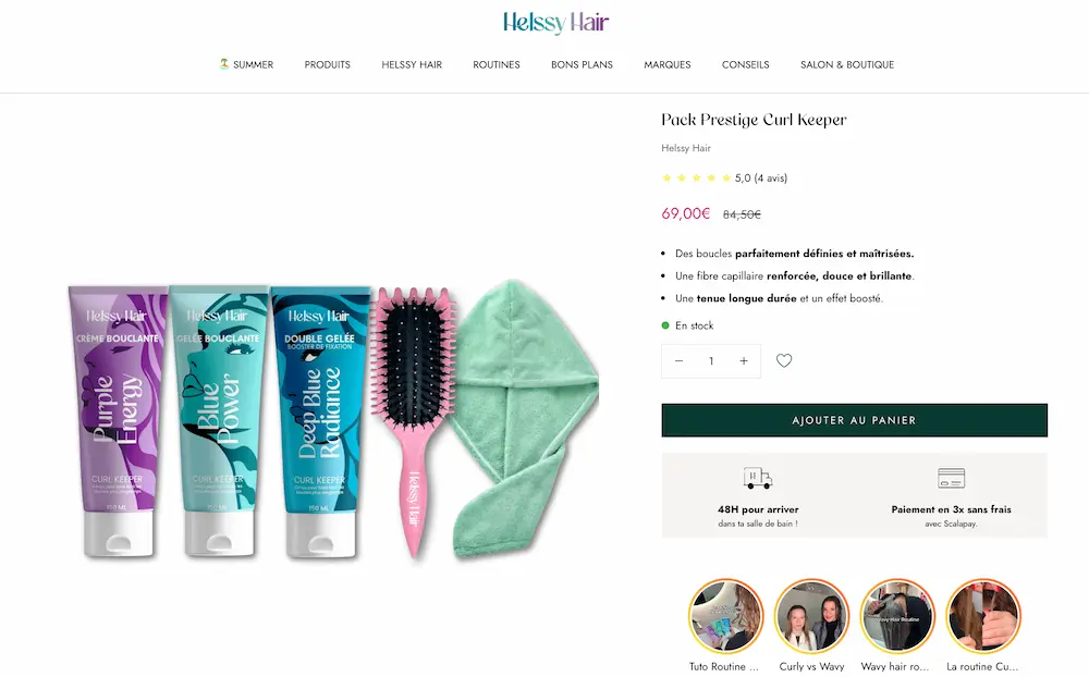 Fiche produit d'Helssy Hair