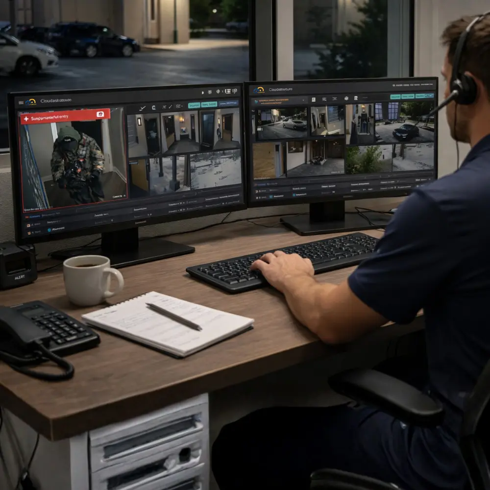 Cloudastructure AI security dashboard — live monitoring view