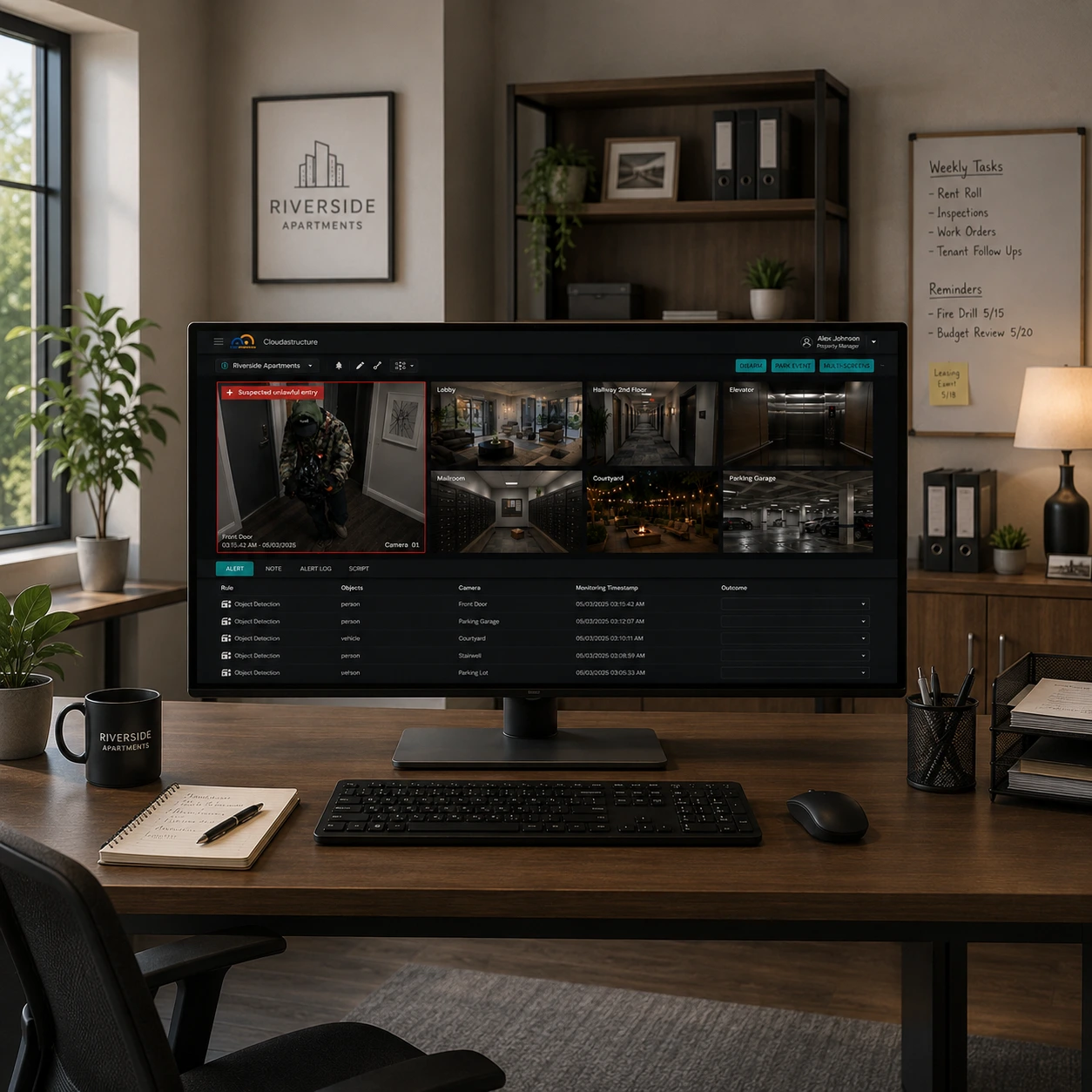 AI crime deterrence for multifamily properties