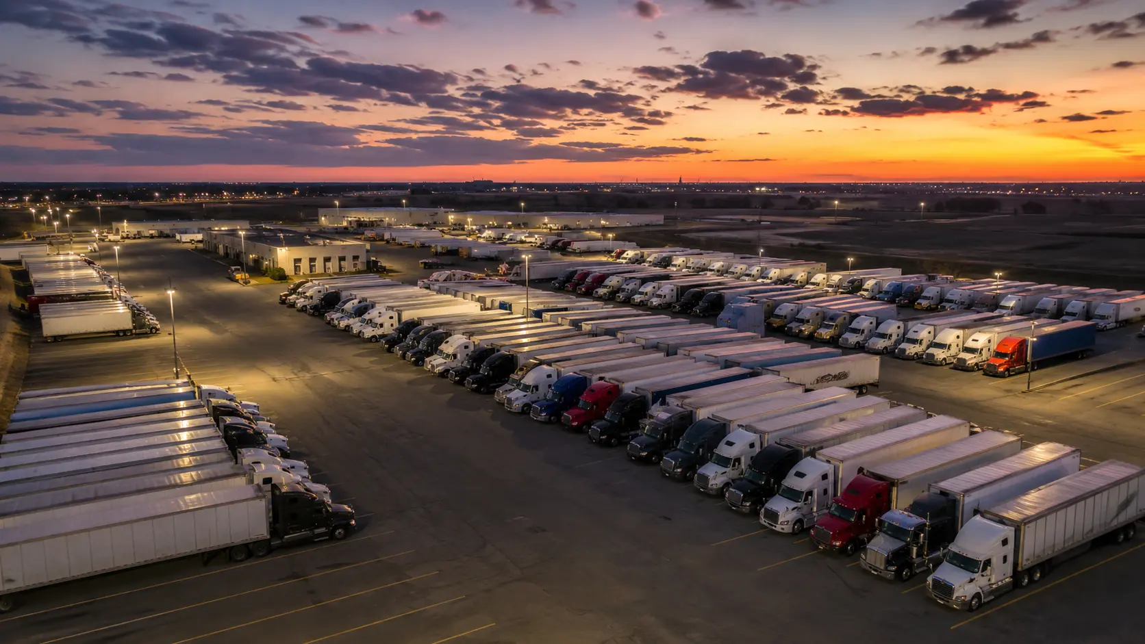 Truck yard aerial view