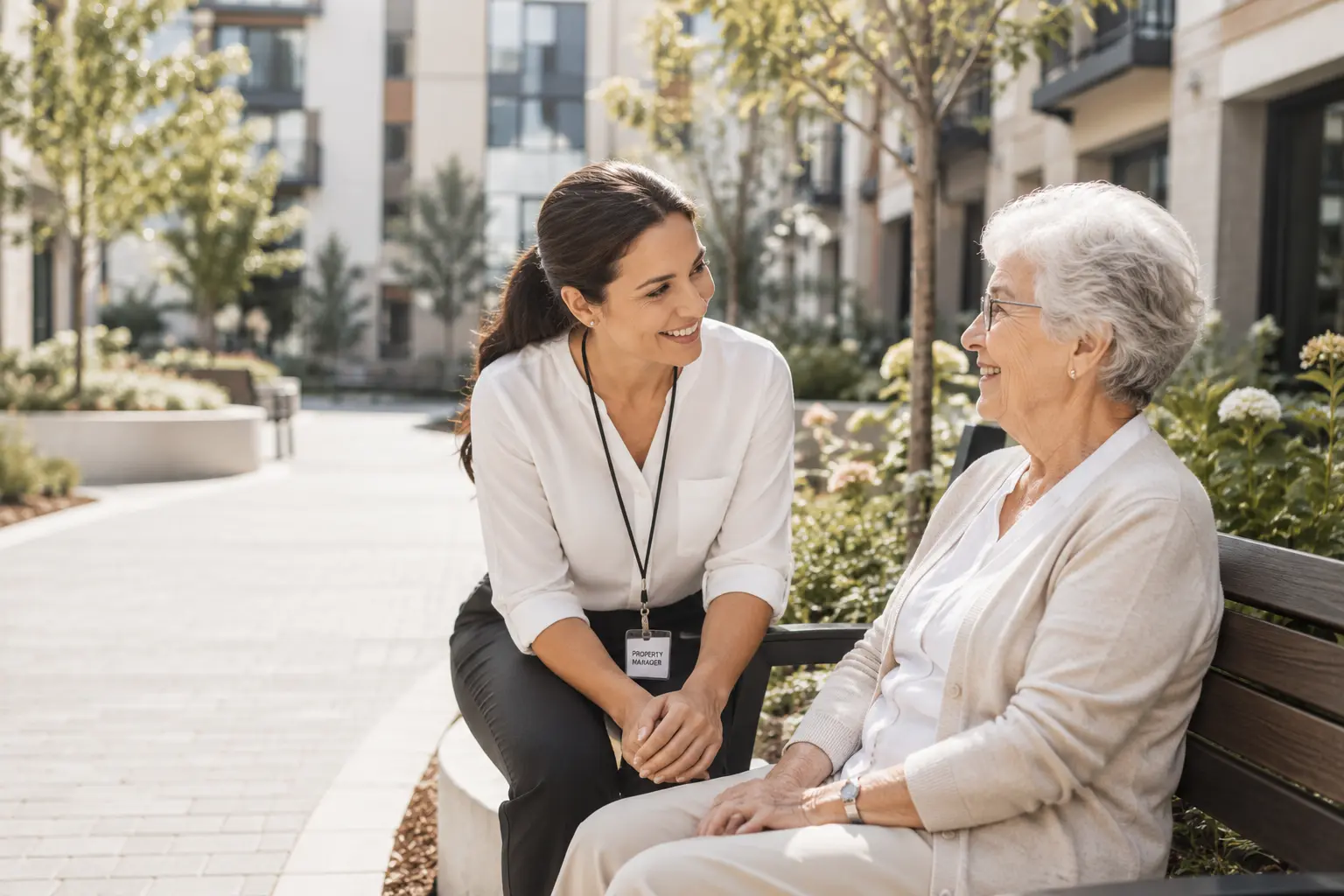 Senior residents aging in place in a multifamily community