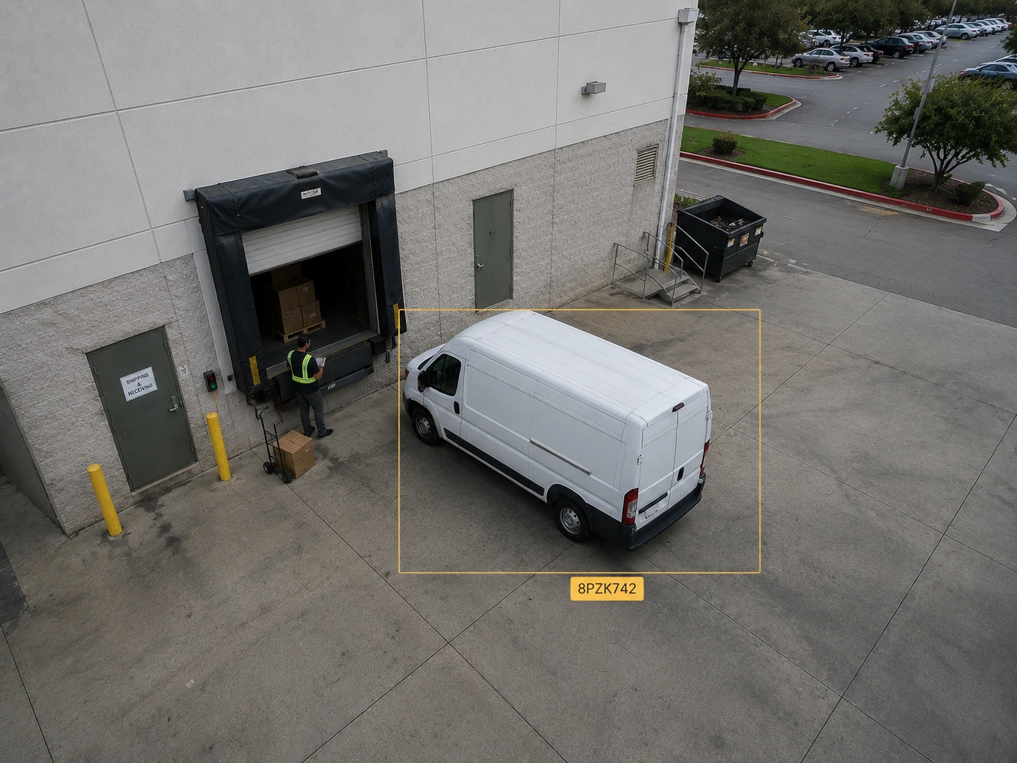Cloudastructure AI surveillance — shopping center loading dock monitoring