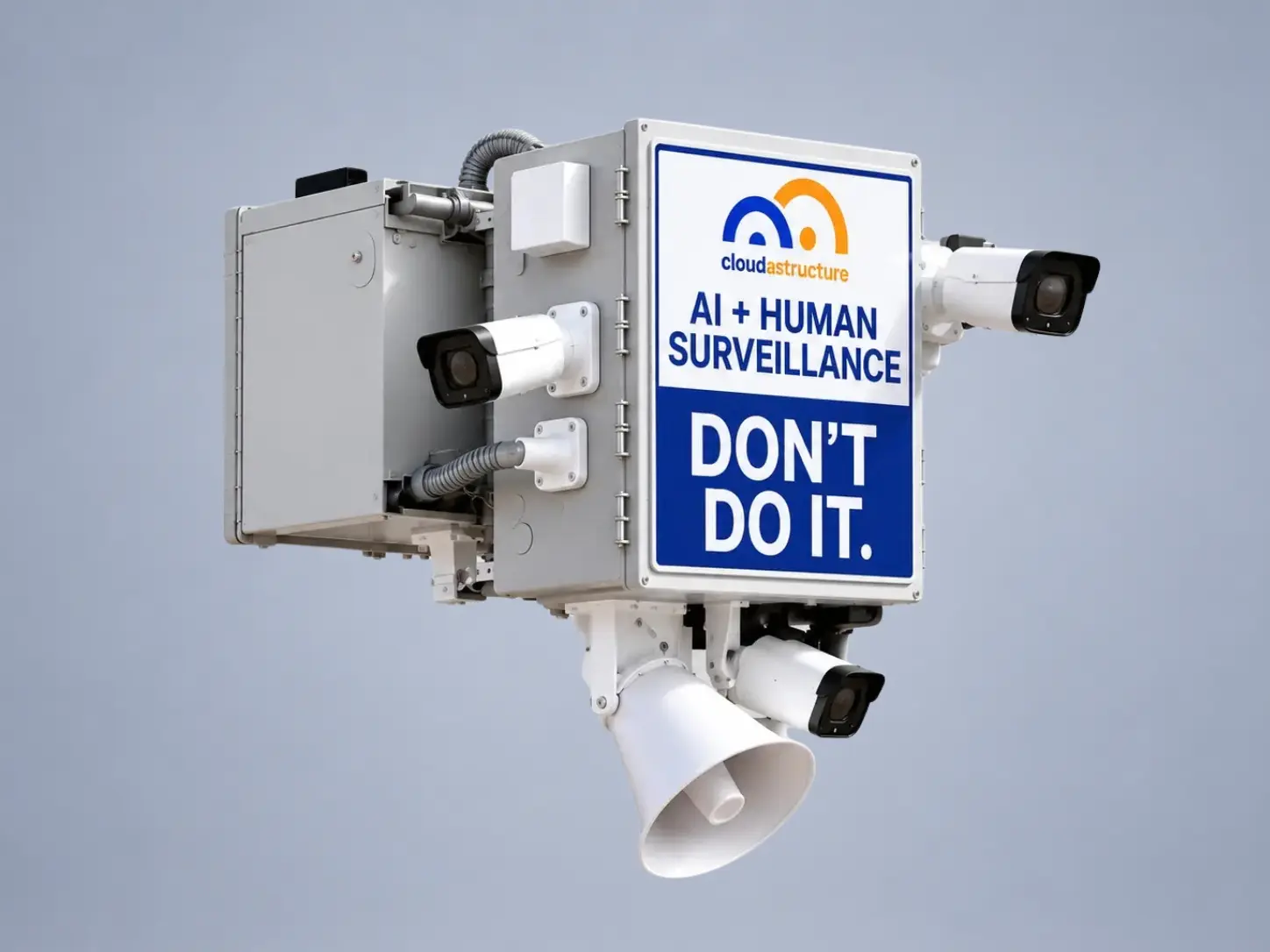 Cloudastructure enclosure with dome camera