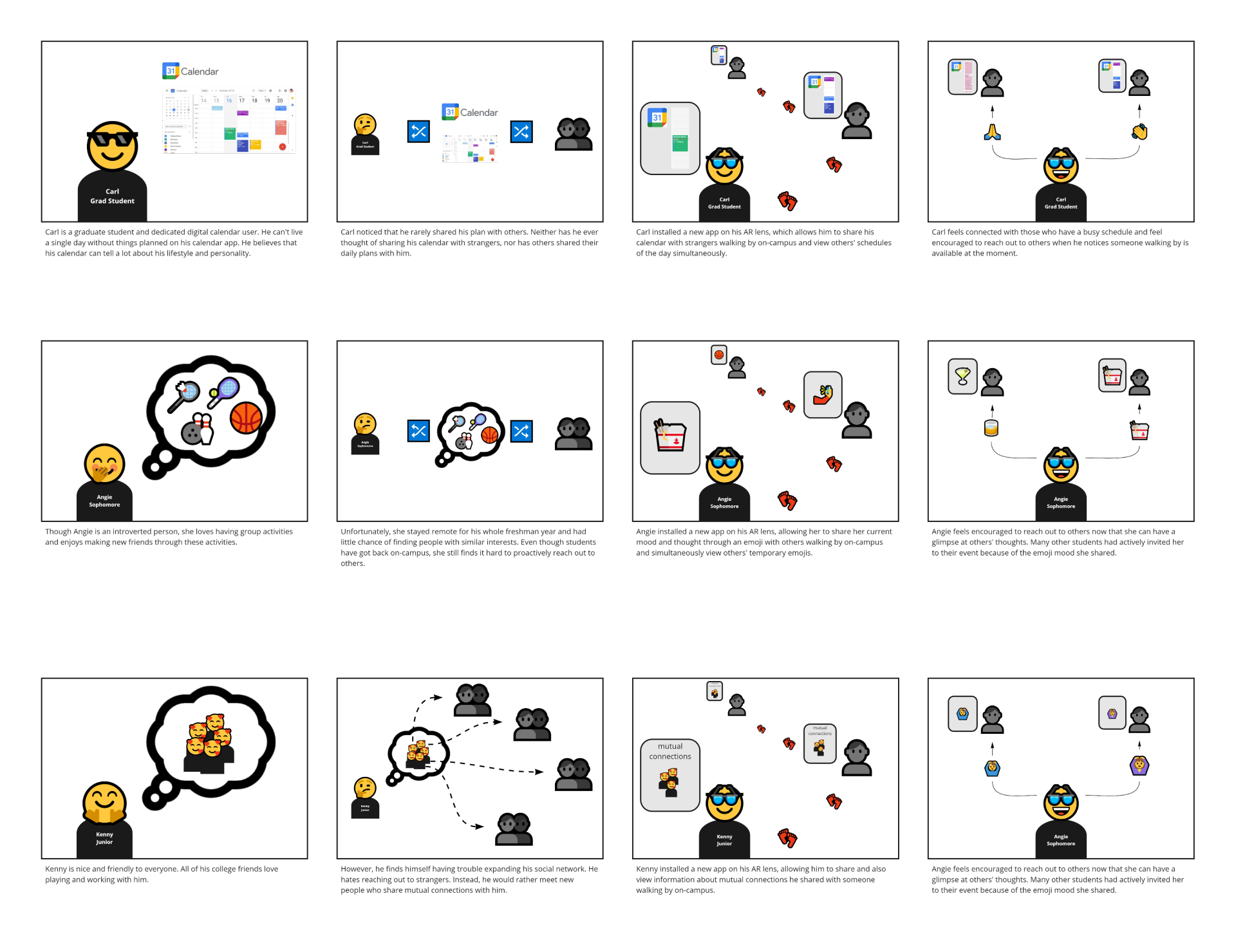 Storyboards I created