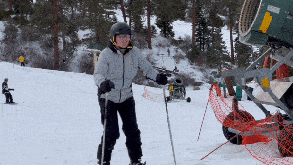 Learning skiing