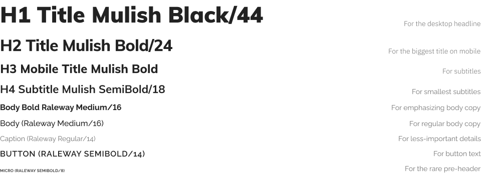 Typography guideline