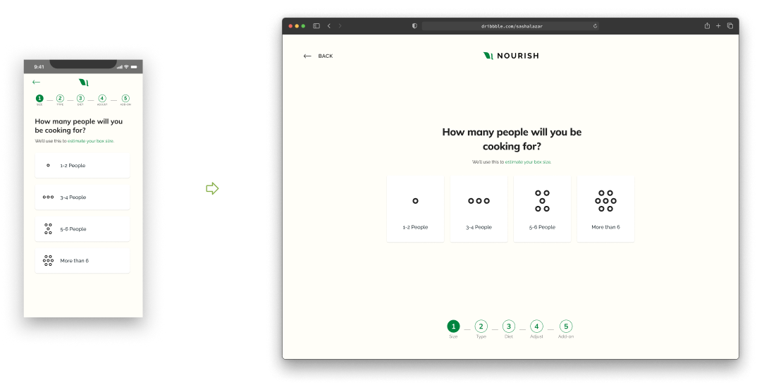 Onboarding Step 1: Box Size Selectionfull