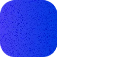 Blue textured circular shape with a black background and a gray horizontal line at the bottom.