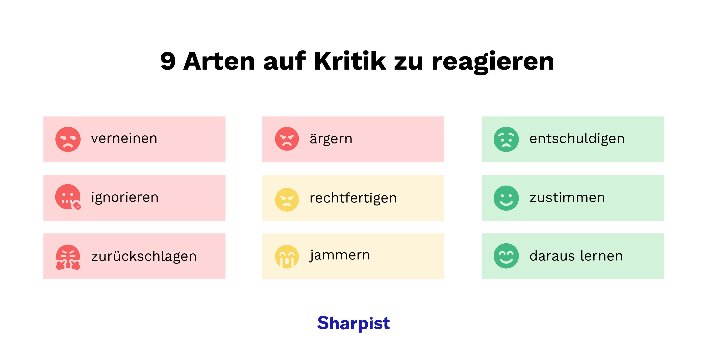 9 Wege, auf Kritik zu reagieren
